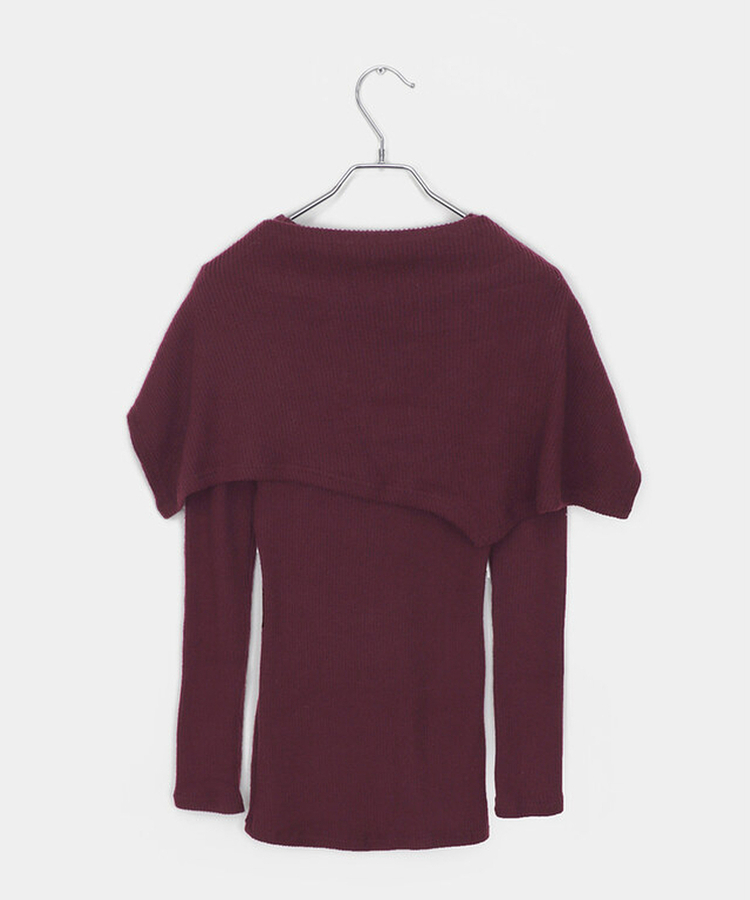 【SET】レイヤードラップロングニット