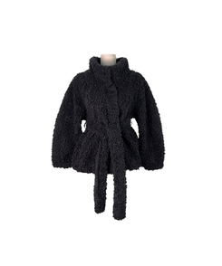 ハイネックスナップボタンファージャケット