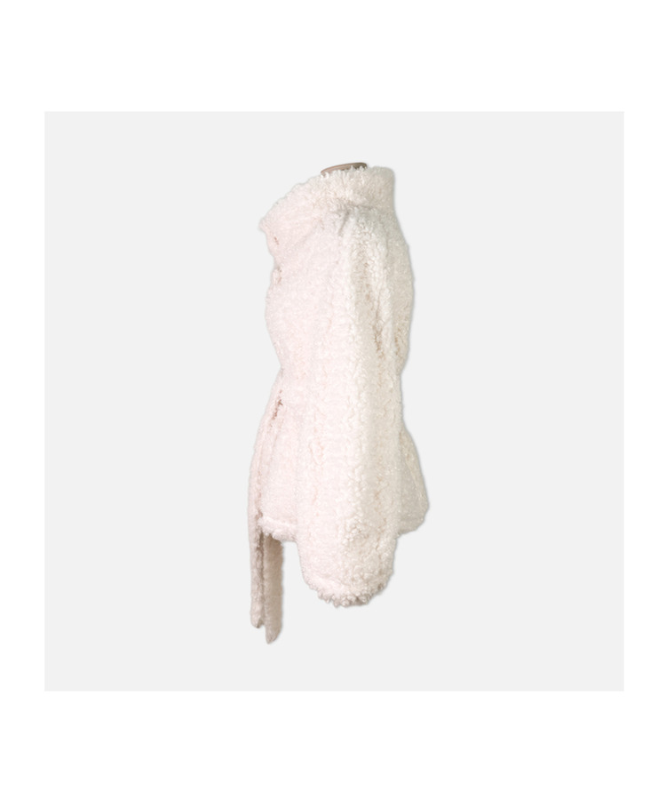 ハイネックスナップボタンファージャケット