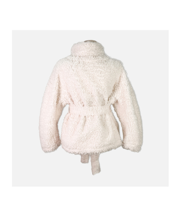 ハイネックスナップボタンファージャケット