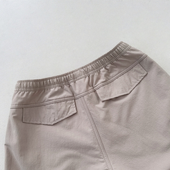 【起毛】バンディングナイロンワイドカーゴパンツ