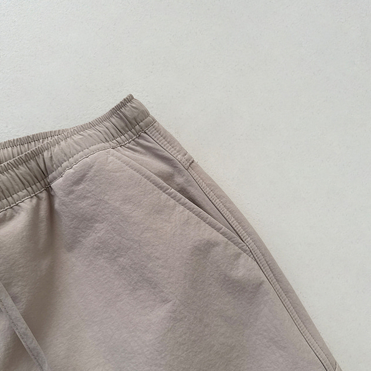 【起毛】バンディングナイロンワイドカーゴパンツ