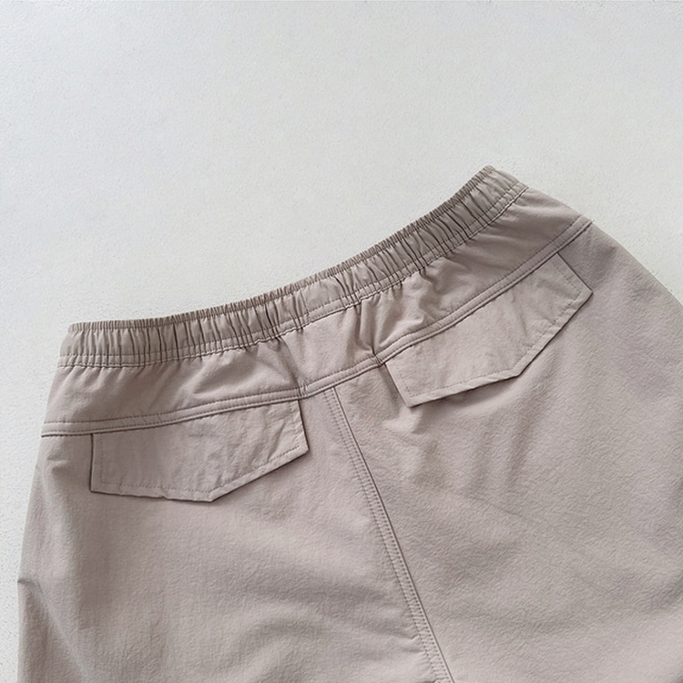 【起毛】バンディングナイロンワイドカーゴパンツ