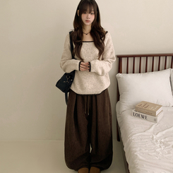 ボカシオフショルダーニット IVORY