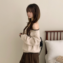 ボカシオフショルダーニット IVORY