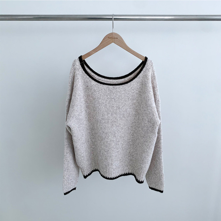 ボカシオフショルダーニット