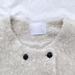 ツーボタンウールボアノーカラーコート