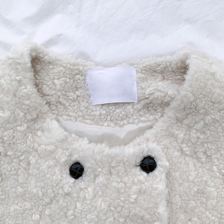 ツーボタンウールボアノーカラーコート