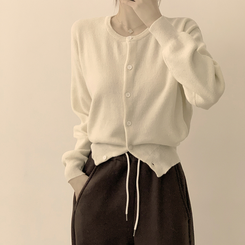 ウールラウンドニットカーディガン(8color) IVORY