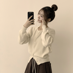 ウールラウンドニットカーディガン(8color) IVORY