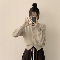 ウールラウンドニットカーディガン(8color) OATMEAL