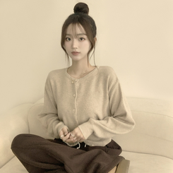 ウールラウンドニットカーディガン(8color) OATMEAL