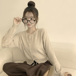 ウールラウンドニットカーディガン(8color) OATMEAL