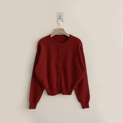 ウールラウンドニットカーディガン(8color)