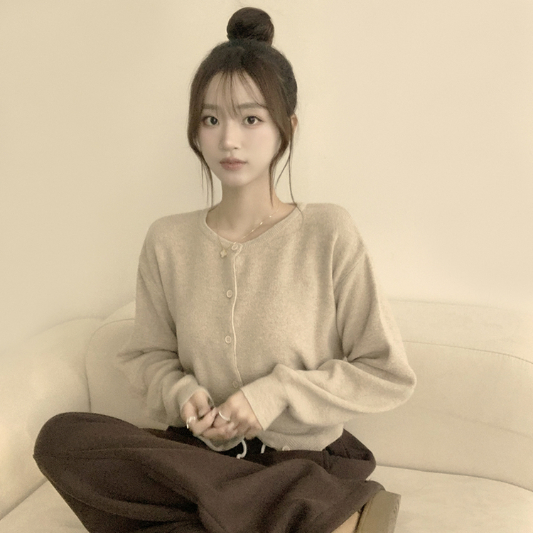 ウールラウンドニットカーディガン(8color) OATMEAL