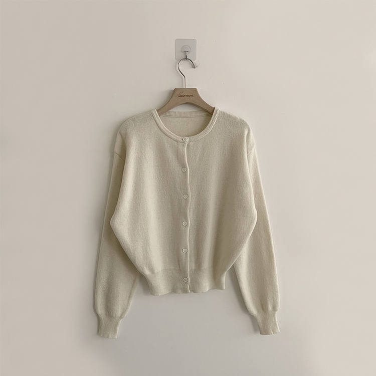 ウールラウンドニットカーディガン(8color)