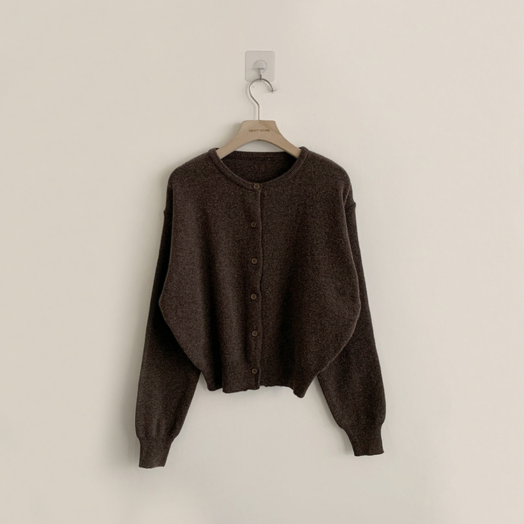 ウールラウンドニットカーディガン(8color)