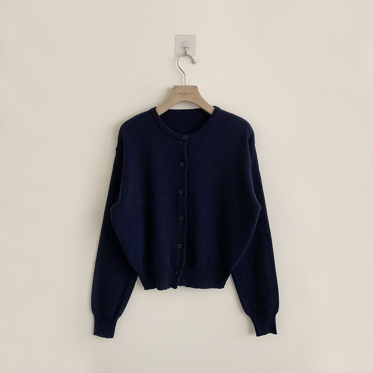 ウールラウンドニットカーディガン(8color)