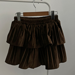 메리제인 벨벳 캉캉 미니 벨로아 스커트