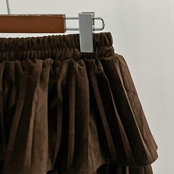 메리제인 벨벳 캉캉 미니 벨로아 스커트