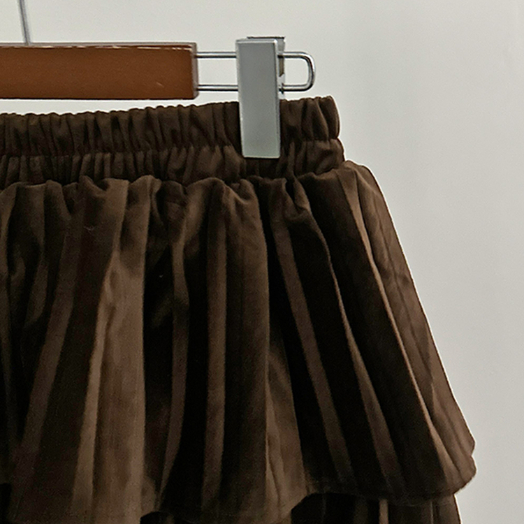 메리제인 벨벳 캉캉 미니 벨로아 스커트