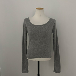 슈가 말랑 유넥 기모 긴팔 티셔츠