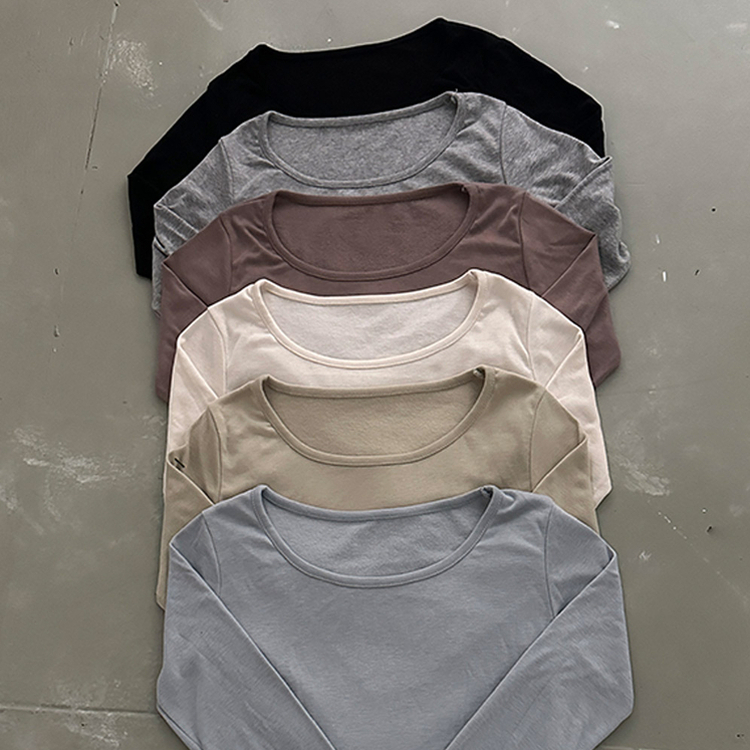 슈가 말랑 유넥 기모 긴팔 티셔츠