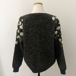 혜교 뜨개 포근 입체 꽃 자수 가디건