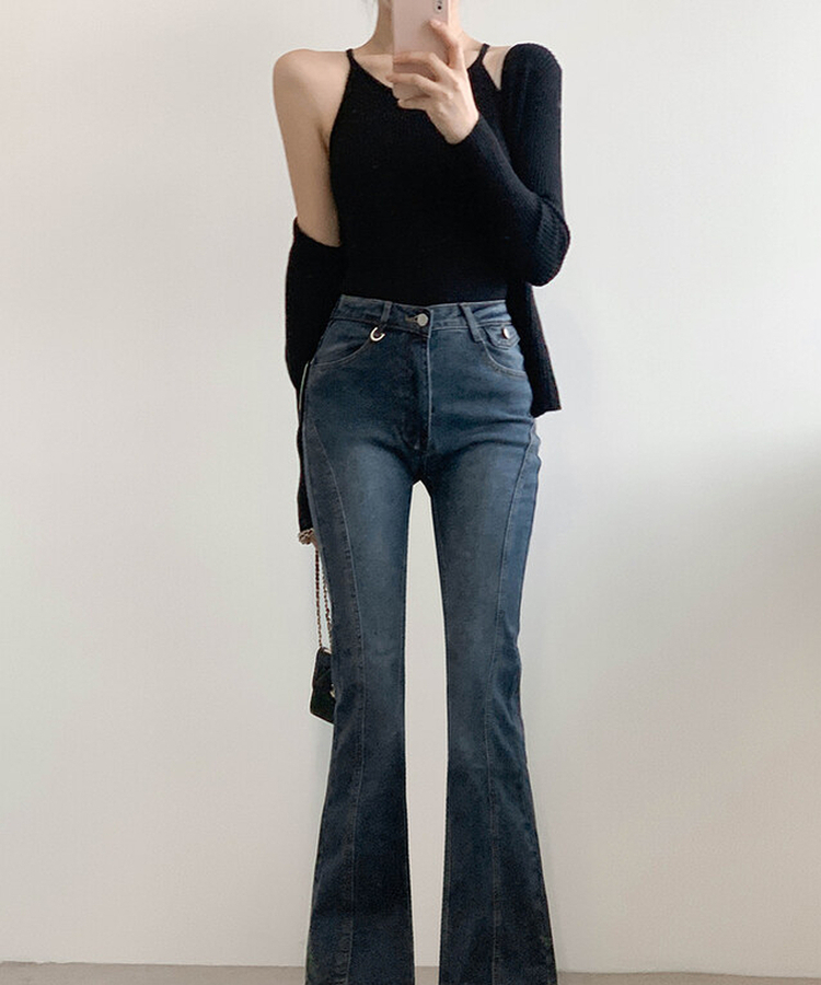 【SET】ホールターキャミソールニット カーディガン(5color) BLACK