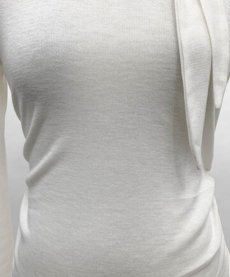 シャーリング長袖Tシャツ