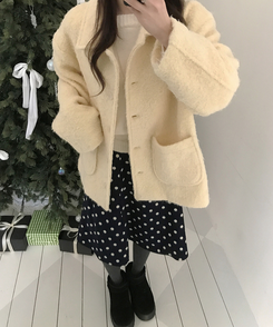 ドットミディスカート big dot