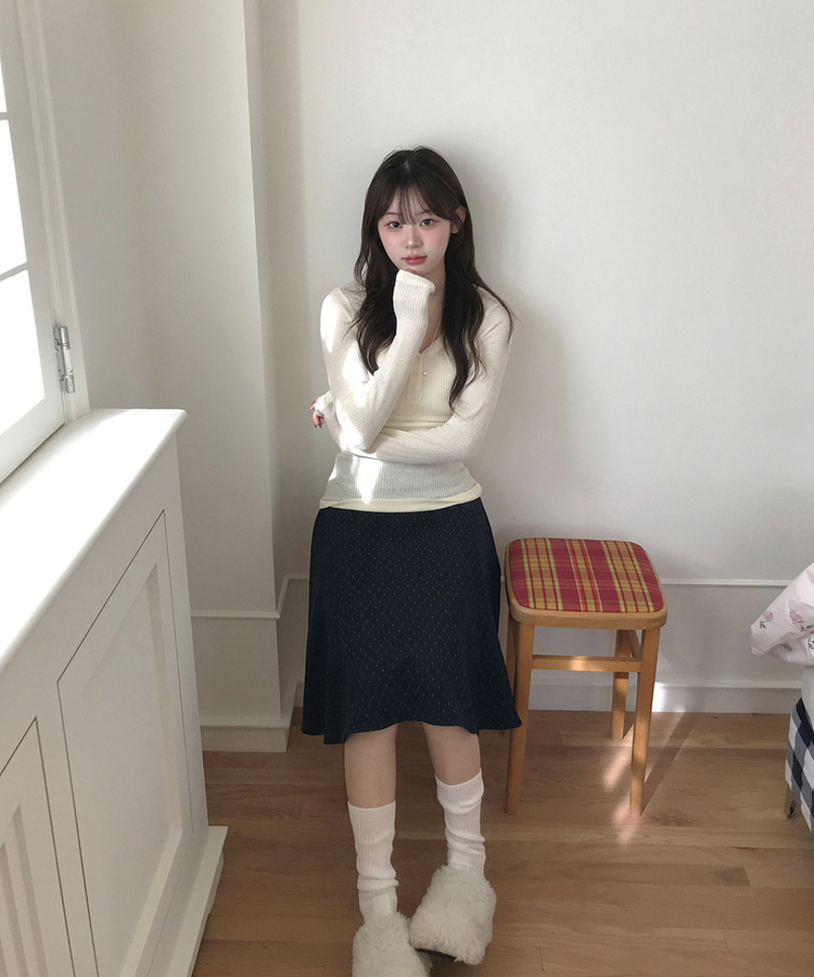 ドットミディスカート mini dot