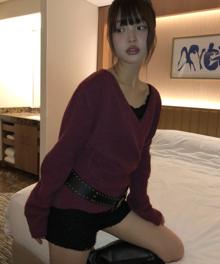 ビンテージスタッドレザーベルト BLACK