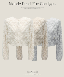 真珠ファーカーディガン