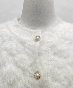 真珠ファーカーディガン