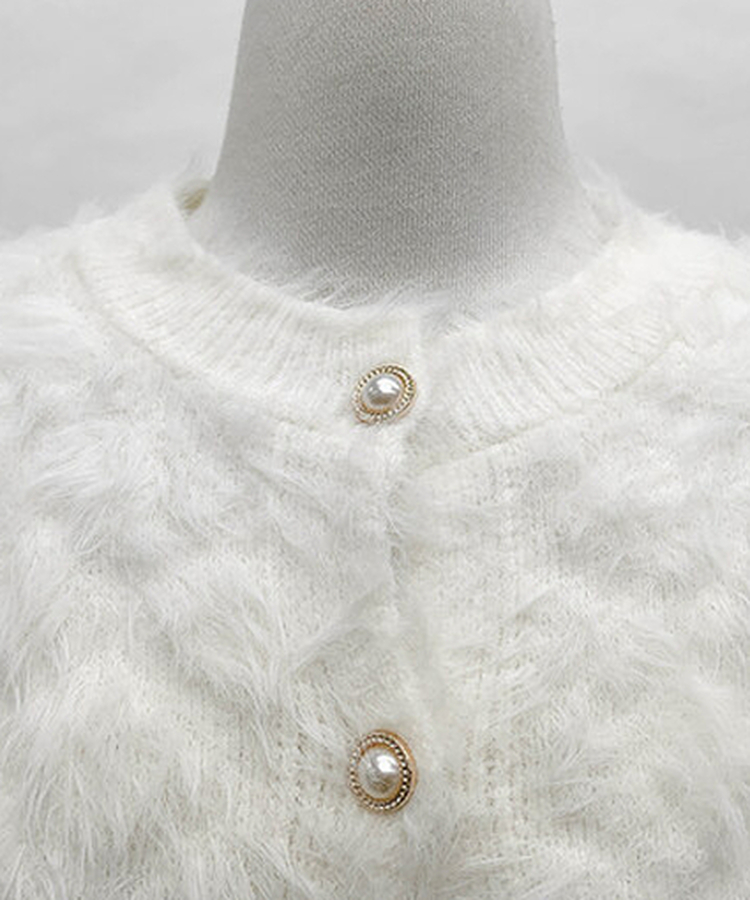 真珠ファーカーディガン