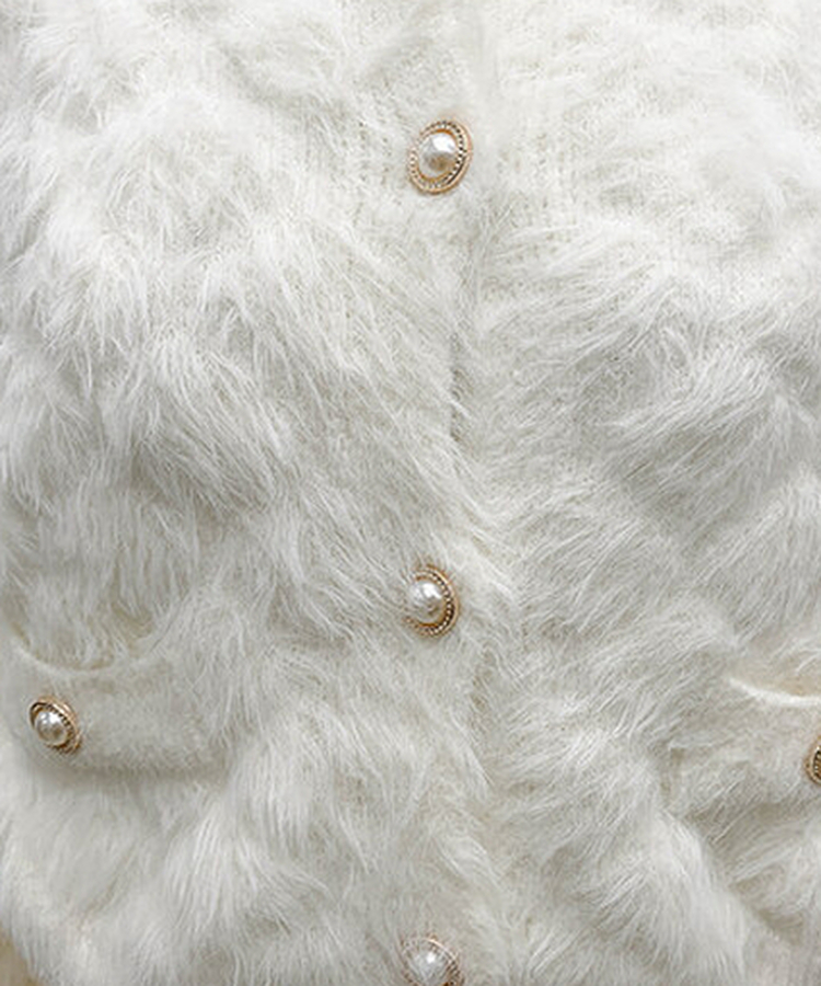 真珠ファーカーディガン