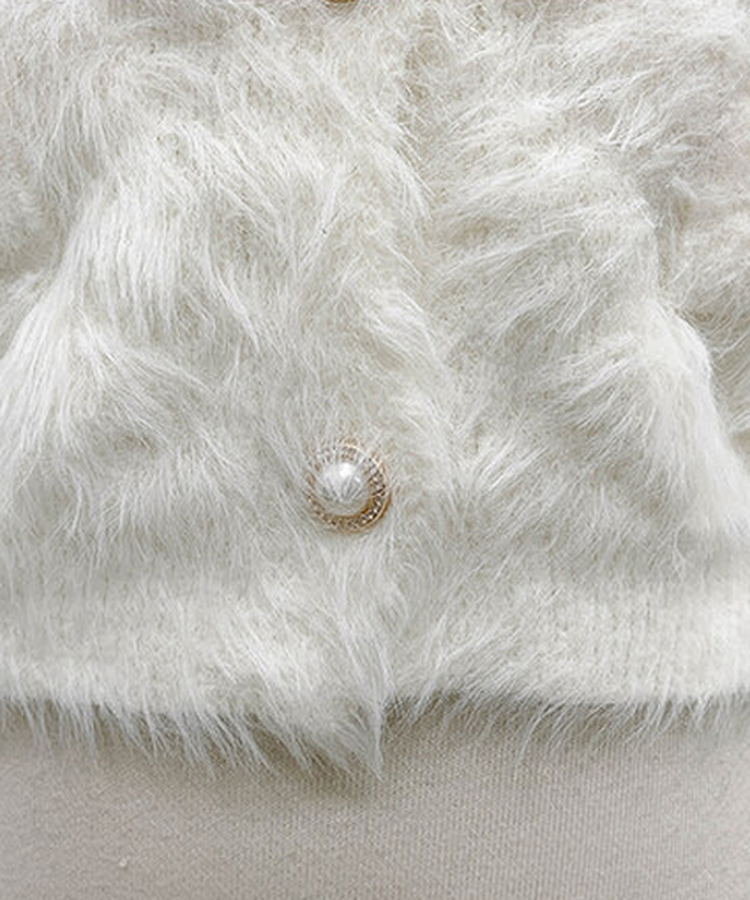 真珠ファーカーディガン