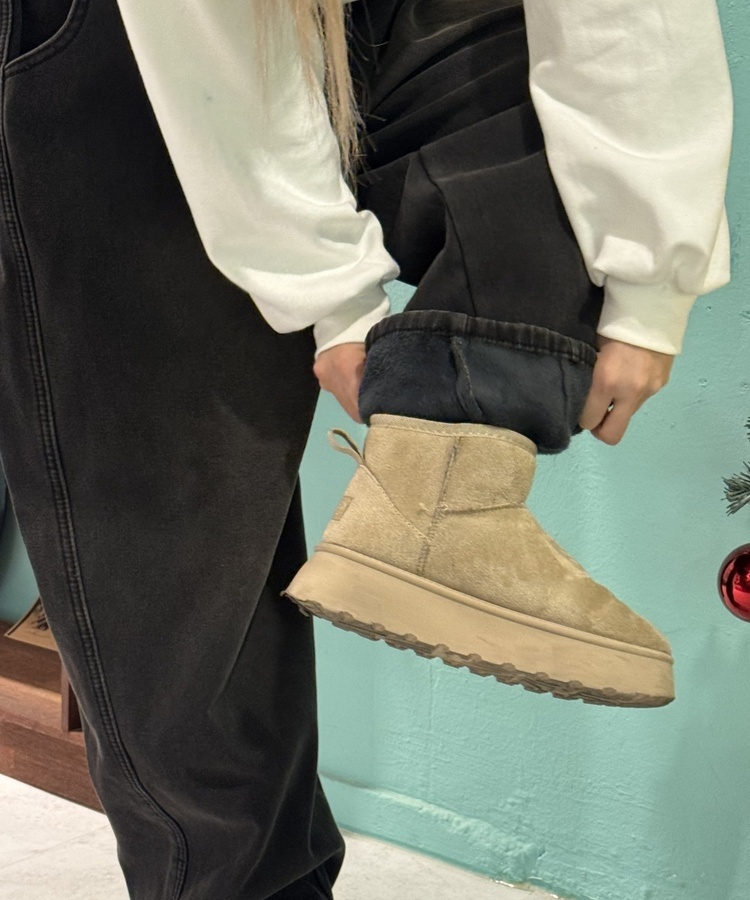 (융털기모) 벌룬 와이드 핀턱 데님 팬츠 흑청