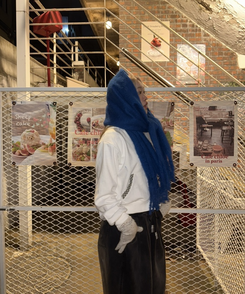 베이직 단색 기본 머플러 블루