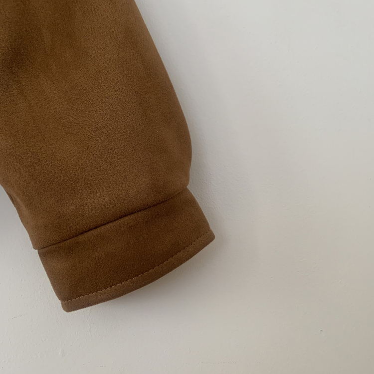 厚手スタッドファーカラースエードムスタンジャンパー