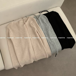 【タイ付き】ワンオフリブニットTシャツ