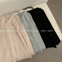 【タイ付き】ワンオフリブニットTシャツ