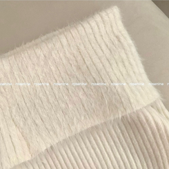 アンゴラリブオフショルダーニット