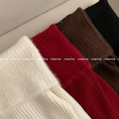 アンゴラリブオフショルダーニット