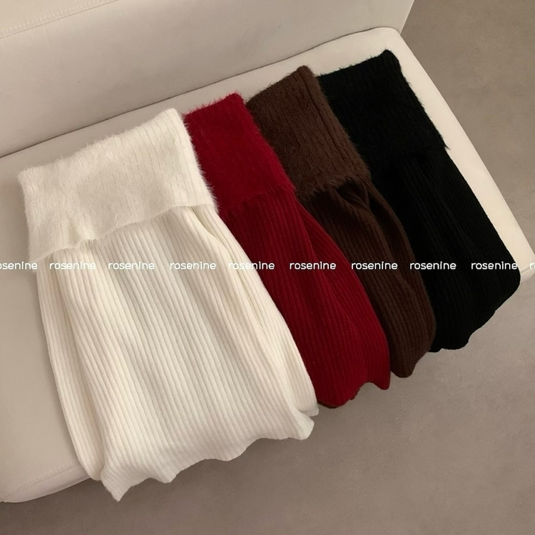 アンゴラリブオフショルダーニット