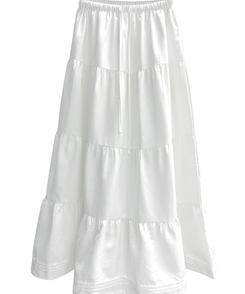 スエードティアードロングスカート