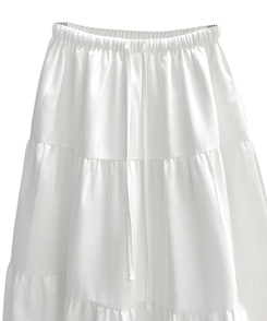 スエードティアードロングスカート