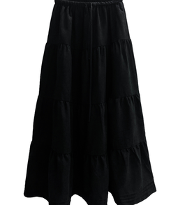 スエードティアードロングスカート