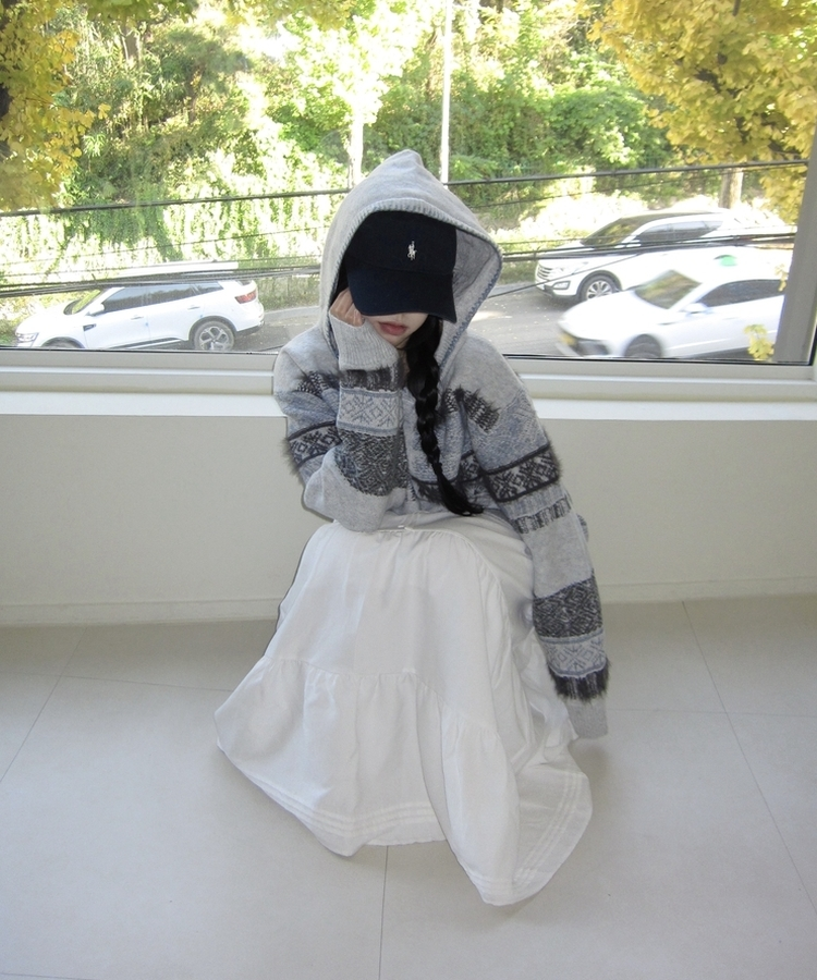 スエードティアードロングスカート IVORY